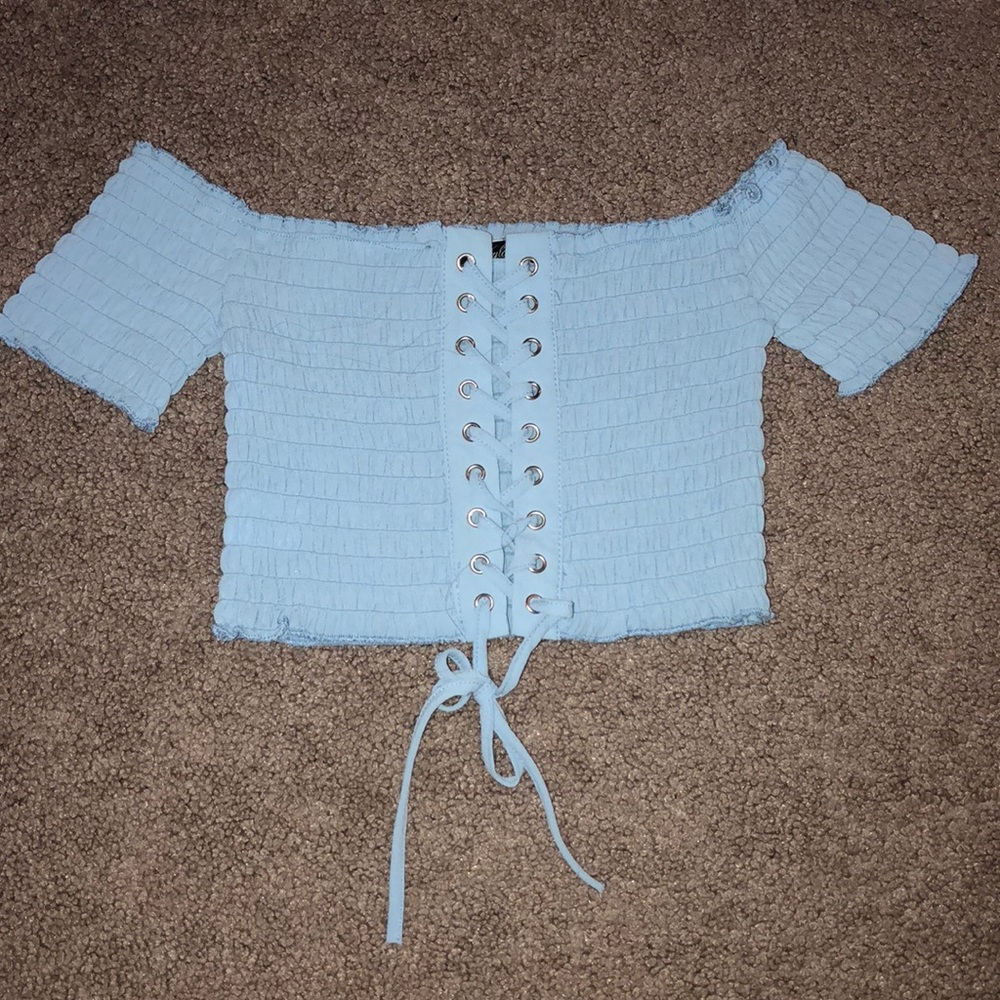 Off shoulder crop top